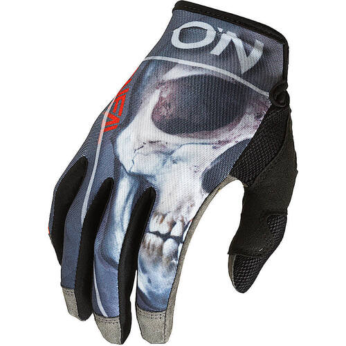 Oneal 2024 Mayhem Bones V.22 Black/Red Gloves [Size:SM]