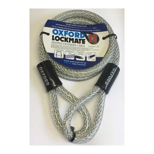 Oxford Lockmate Cable 12 12mm x 2m Silver