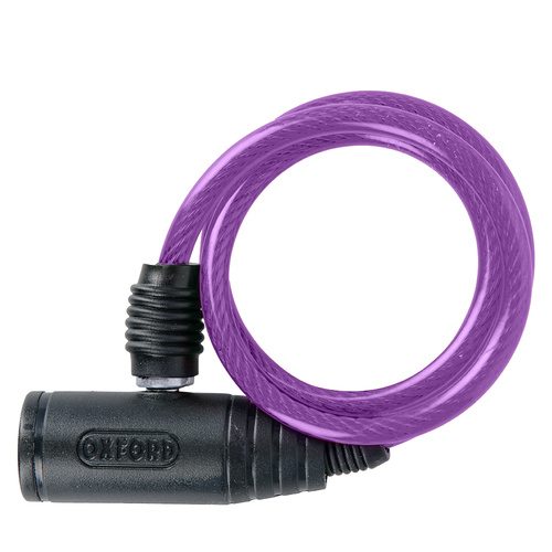 Oxford Bumper Cable Lock 0.6m x 6mm Purple