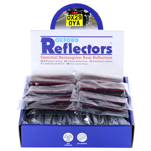 Oxford Self-Adhesive Rectangle Reflectors (Box of 50)