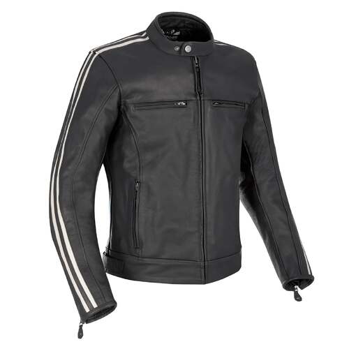 Oxford Bladon Black Leather Jacket [Size:SM]