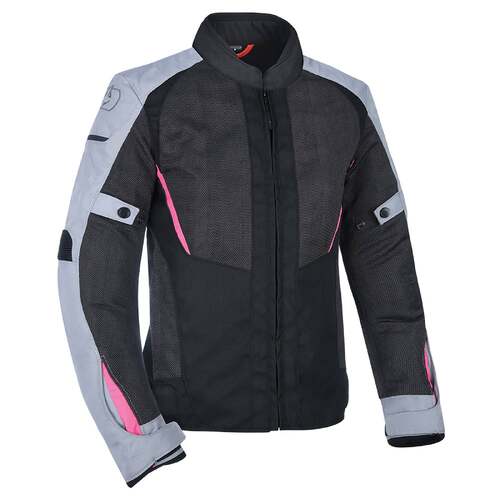 Oxford Iota Air 1.0 Grey/Black/Pink Womens Textile Jacket [Size:8]