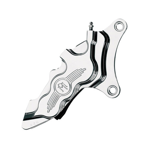 Performance Machine P00512910CH Right Front 6 Piston Caliper Chrome for most Big Twin 84-99/Sportster 84-99 Models w/11.5" Disc Rotor