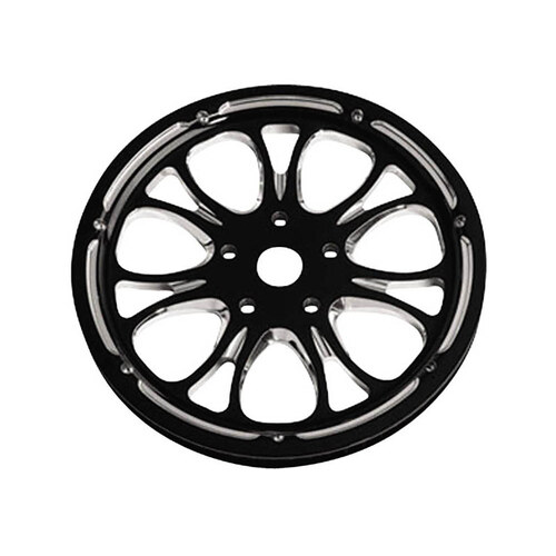 Performance Machine P00935066HEALBMP Heathen 66T x 1" Wide Pulley Contrast Cut Platinum for Softail 12-Up/Softail 07-Up w/150 Tyre/Touring 07-08