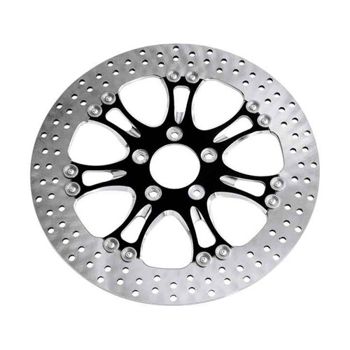 Performance Machine P01331523HEASBMP Heathen/Paramount 11-1/2" Left or Right Rear Disc Rotor Contrast Cut Platinum for H-D 81-Up w/11-1/2" Disc Rotor