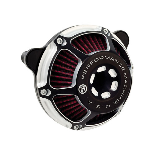 Performance Machine P02062141BM Max HP Air Cleaner Kit Contrast Cut for Softail 18-Up/Touring 17-Up