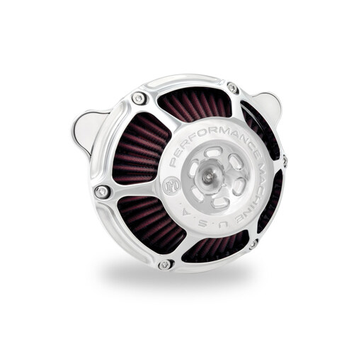 Performance Machine P02062141CH Max HP Air Cleaner Kit Chrome for Softail 18-Up/Touring 17-Up