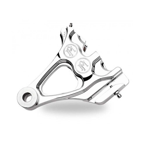 Performance Machine P127400761CH Right Rear Integrated 4 Piston Caliper Mounting Bracket Chrome for Softail 87-99 w/1" Rear Axle