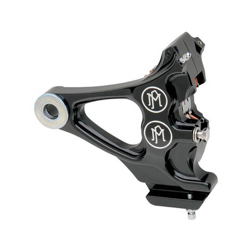 Performance Machine P12740076BM Right Rear Integrated 4 Piston Caliper Mounting Bracket Contrast Cut for Softail 87-99 w/3/4" Rear Axle