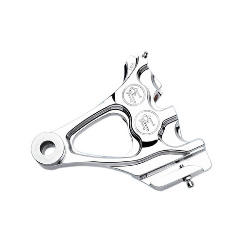Performance Machine P12850076CH Right Rear Integrated 4 Piston Caliper Mounting Bracket Chrome for Softail 00-07