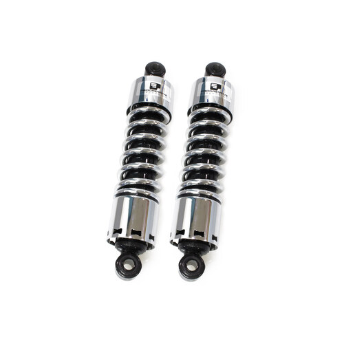 Progressive Suspension PS-412-4013C 412 Series 12" Rear Shock Absorbers Chrome for Big Twin 73-86 w/4 Speed