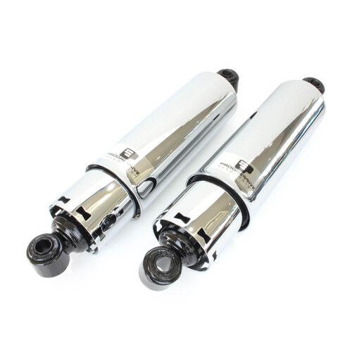 Progressive Suspension PS-412-4035C 412 Series 12" Rear Shock Absorbers w/Full Covers Chrome for Big Twin 73-86 w/4 Speed