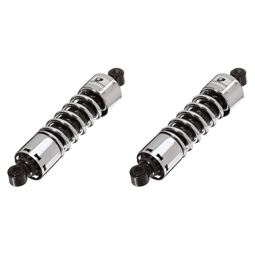 Progressive Suspension PS-412-4036C 412 Series 12" Standard Spring Rate Rear Shock Absorbers Chrome for Dyna 91-17