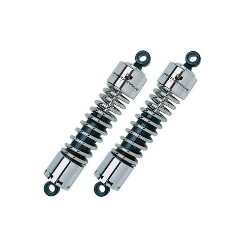Progressive Suspension PS-412-4045C 412 Series 11" Heavy Duty Spring Rate Rear Shock Absorbers Chrome for Dyna 91-17/FLD 12-Up