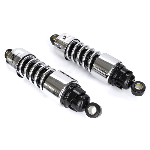 Progressive Suspension PS-412-4074C 412 Series 11.5" Standard Spring Rate Rear Shock Absorbers Chrome for Touring 06-Up