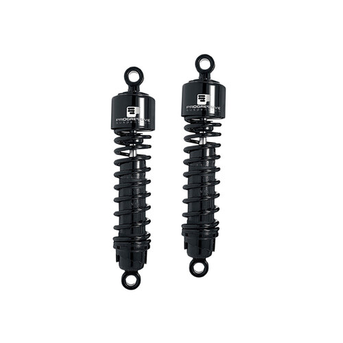 Progressive Suspension PS-412-4405B 412 Series 13" Heavy Duty Spring Rate Rear Shock Absorbers Black for Street 15-Up