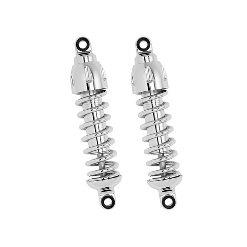 Progressive Suspension PS-430-4037C 430 Series 11" Standard Spring Rate Rear Shock Absorbers Chrome for Dyna 91-17