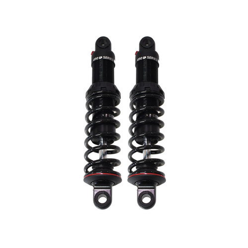 Progressive Suspension PS-490-1005 490 Series 12" Rear Shock Absorbers Black for Touring 80-Up