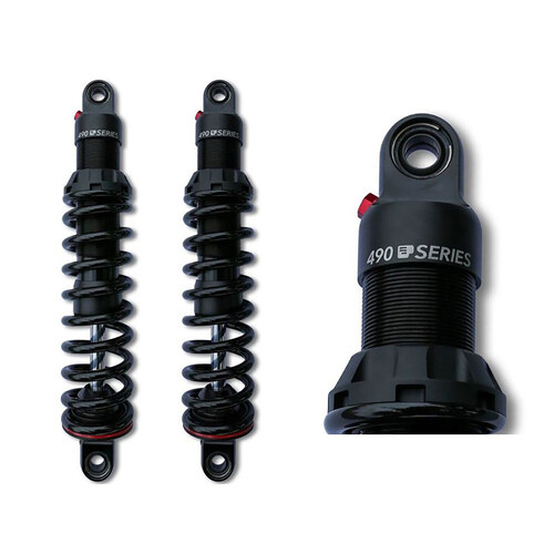 Progressive Suspension PS-490-1006 490 Series 12" Heavy Duty Spring Rate Rear Shock Absorbers Black for Touring 80-Up