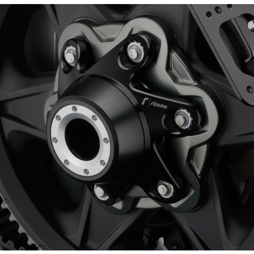 Rizoma Rear Hub Cover Black for Ducati XDiavel S 16-20/Monster 1200 14-20/Diavel 10-20/1199/1199 S/1299/1299 S