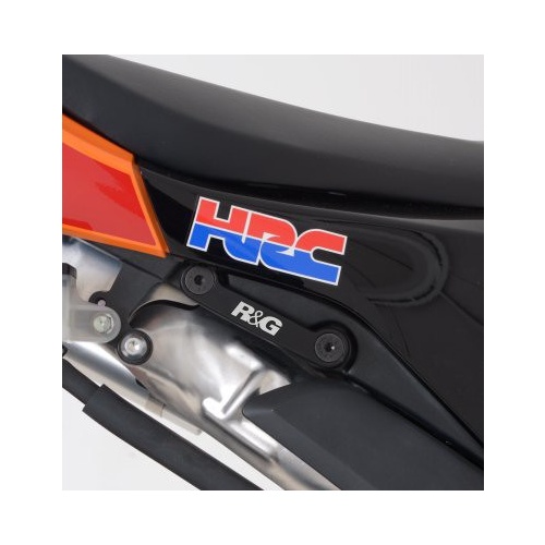 R&G Racing Rear Footrest Blanking Plates Black for Honda CBR600RR 07-18/CBR650R 19-20