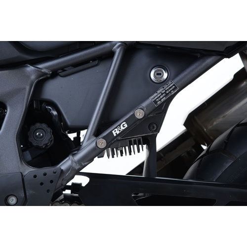 R&G Racing Rear Footrest Blanking Plates Black for Honda Africa Twin CRF1000L 16-20