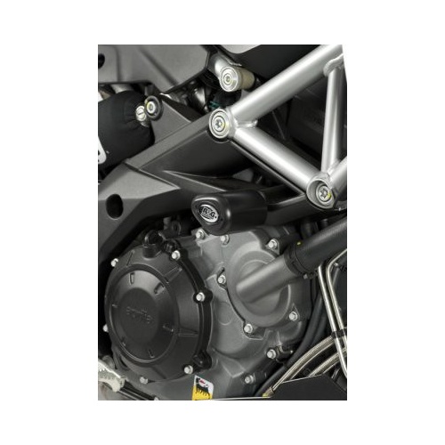 R&G Racing Aero Style Frame Crash Protectors Black for Aprilia Shiver 08-16/Dorsoduro 750/Shiver 900 18-20/Caponord 1200 13-18