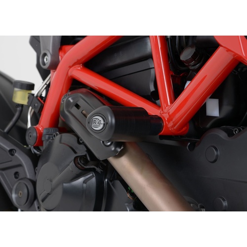 R&G Racing Aero Style Frame Crash Protectors Black for Ducati Hypermotard/Hyperstrada 821/939 13-18