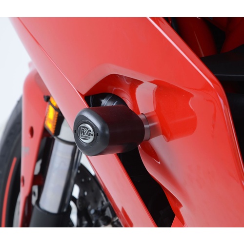R&G Racing Aero Style Frame Crash Protectors Black for Ducati Supersport/Supersport S 17-20