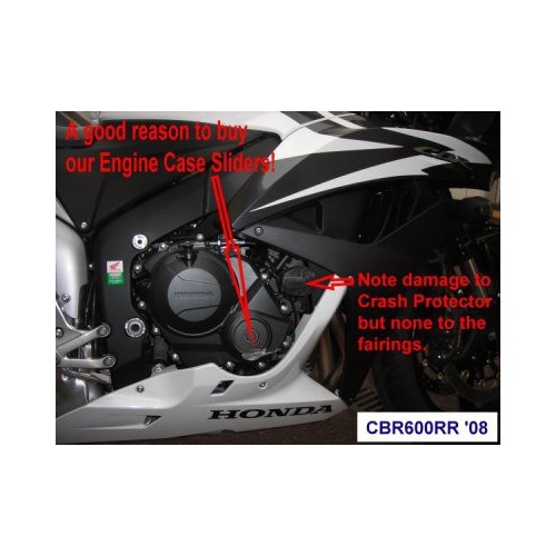 R&G Racing Right Side Engine Case Slider Black for Honda CBR600RR 07-08