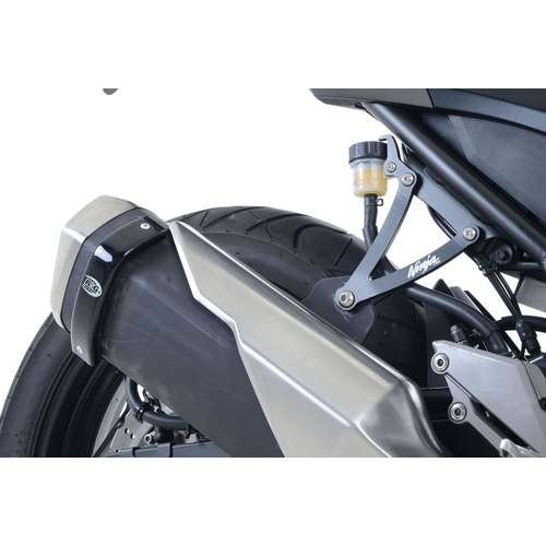 R&G Racing Exhaust Hangers (Pair) Black for Kawasaki Ninja 250 13-17/Ninja 300 12-20/Z250 13-18