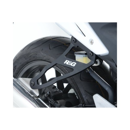 R&G Racing Exhaust Hangers w/Footrest Blanking Plates (Pair) Black for Honda CB500F 13-15/CB500X 13-16/CBR500R 13-15