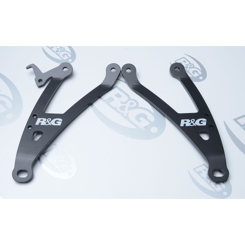 R&G Racing Exhaust Hangers (Pair) Black for Kawasaki Z1000 SX 14-19