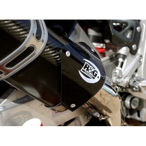 R&G Racing Tri Oval Exhaust Protector (Can Cover) Black for Suzuki GSX-R1000 07-08