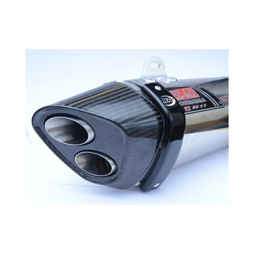 R&G Racing Exhaust Protector (Yoshimura R11) Black for Aprilia/CF Moto/Honda/Suzuki/WK Bikes