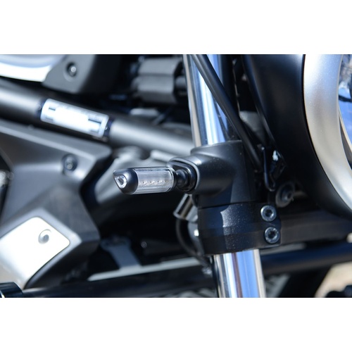 R&G Racing Front Indicator Adapter Kit Black for Kawasaki Vulcan S/Vulcan Café