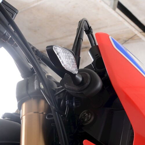 R&G Racing Front Indicator Adapter Kit Black for Honda CRF300L/CRF300 Rally 21-Up