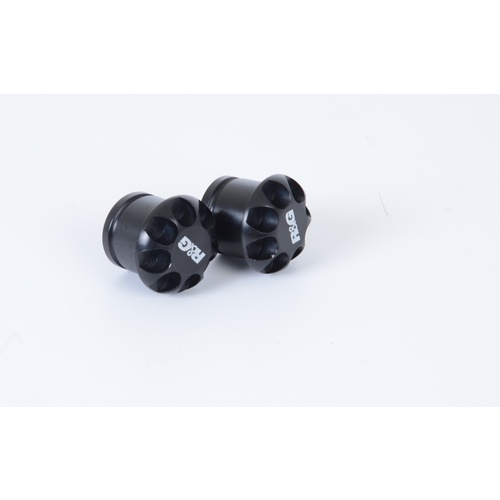R&G Racing Upper Left or Right Side Frame Plugs (Pair) Black for Kawasaki Z650 17-20