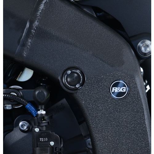 R&G Racing Upper Left Side Frame Plug (Single) Black for Yamaha YZF-R6 17-20