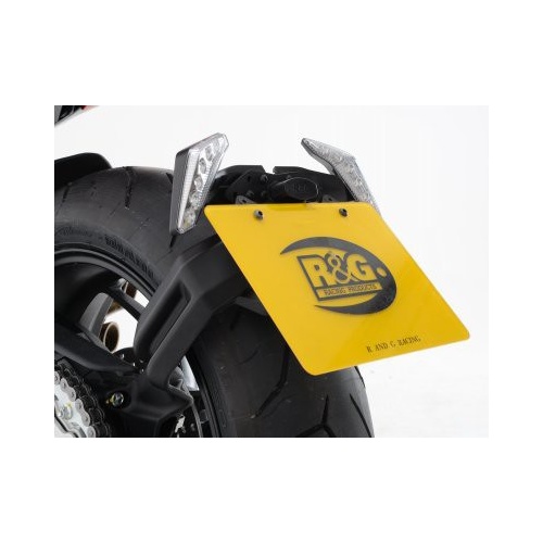 R&G Racing Tail Tidy License Plate Holder Black for MV Agusta Dragster 800/Rivale 800 14-18/Stradale 800/Turismo Veloce 800 15-18