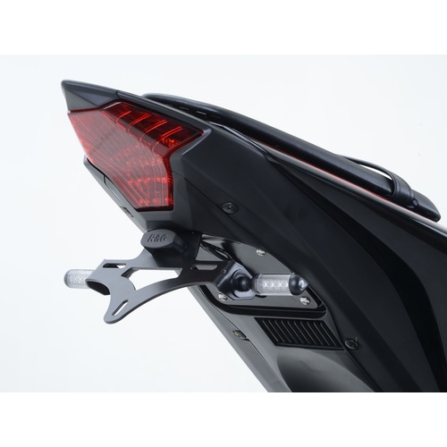 R&G Racing Tail Tidy License Plate Holder Black for Yamaha MT-03 16-20/MT-25 15-20/YZF-R25 14-20/YZF-R3 15-20