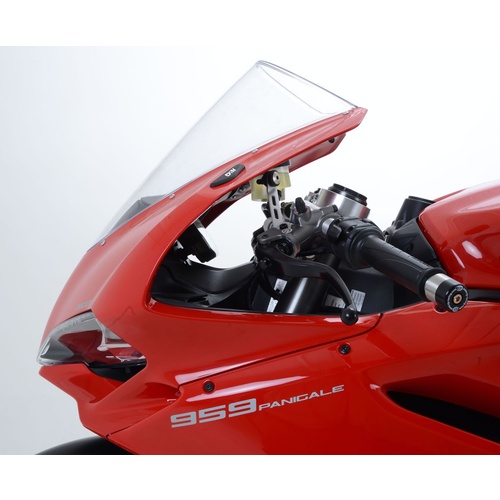 R&G Racing Mirror Blanking Plates Black for Ducati 1299 Panigale 15-19/Ducati 959 Panigale 16-19