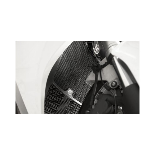 R&G Racing Radiator Guard Black for Honda VFR1200 10-18 (Auto Version)