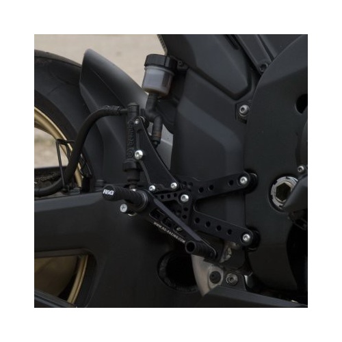 R&G Racing Adjustable Rearsets Black for Yamaha YZF-R1 07-08