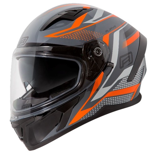 Rjays Apex III Ignite Grey/Orange Helmet [Size:SM]