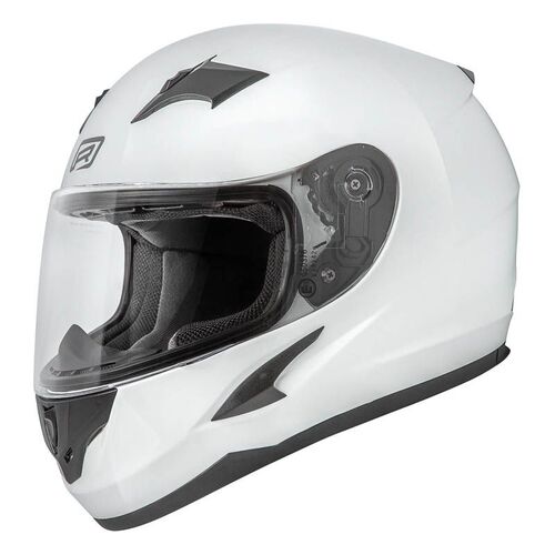 Rjays Grid Solid Gloss White Helmet [Size:XS]