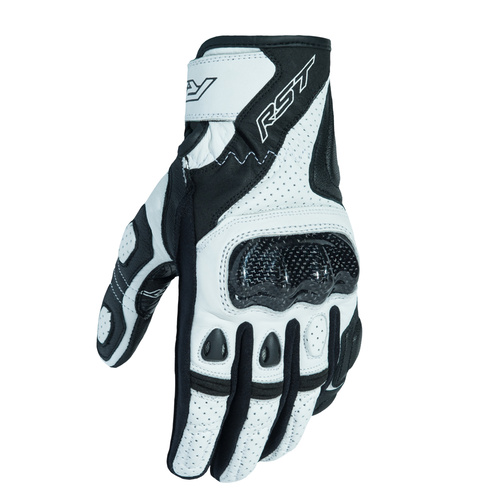 RST Stunt III Black/White Gloves [Size:SM]