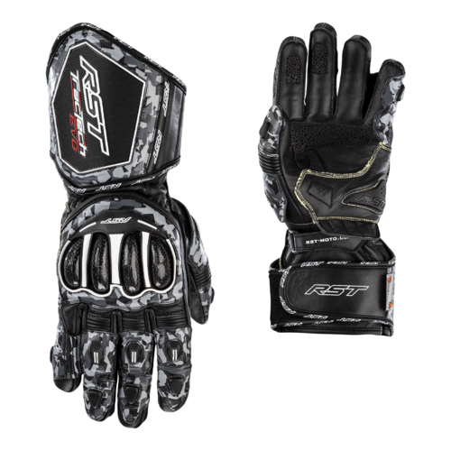 RST Tractech Evo 4 CE Grey Camo/Black Gloves [Size:SM]