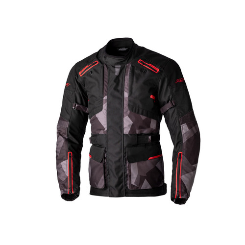 RST Endurance CE WP Black/Camo/Red Textile Jacket [Size:SM]