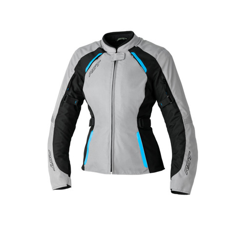 RST Ava CE WP Silver/Black/Blue Womens Textile Jacket [Size:8]